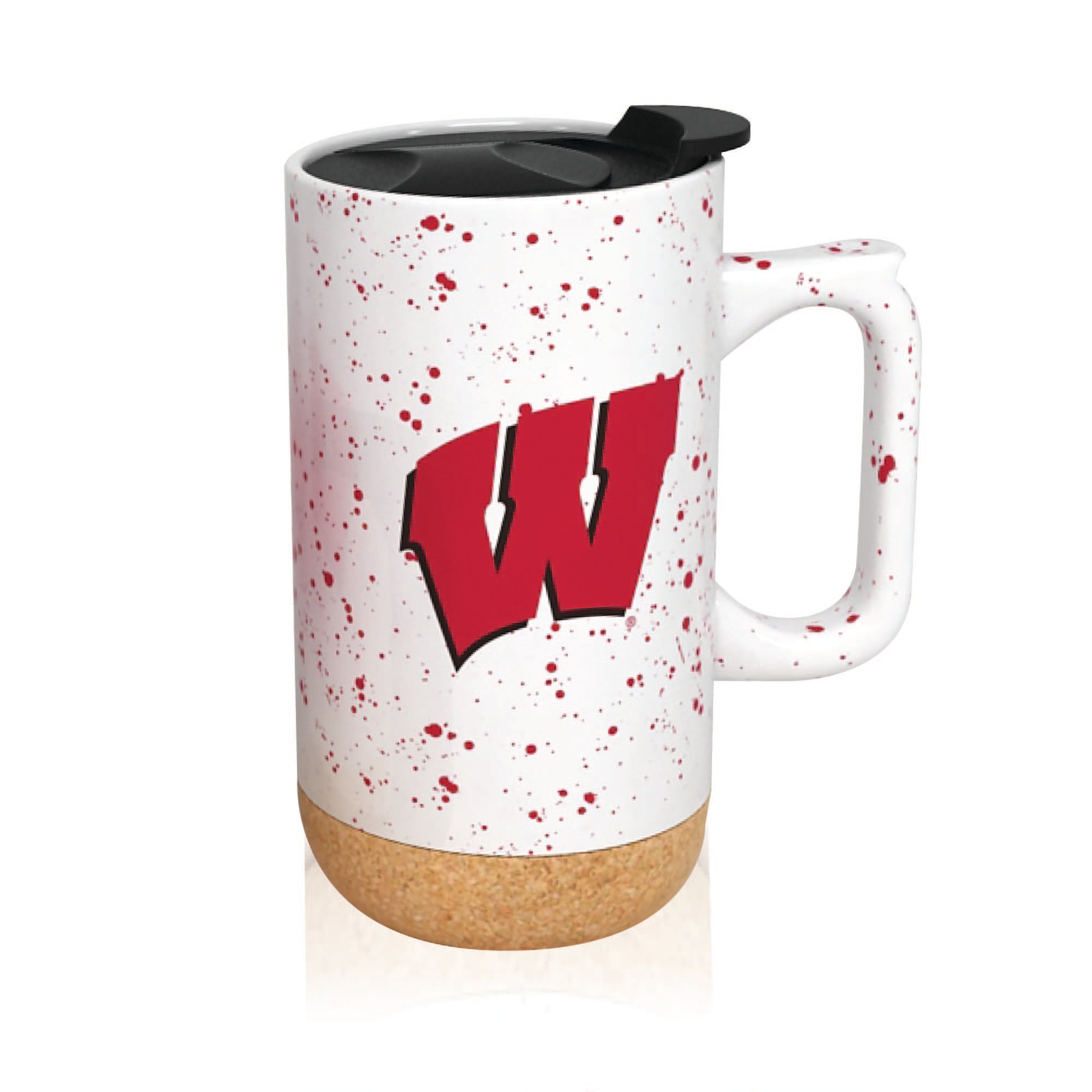 Wisconsin Badgers 18oz Speckle Cork Mug