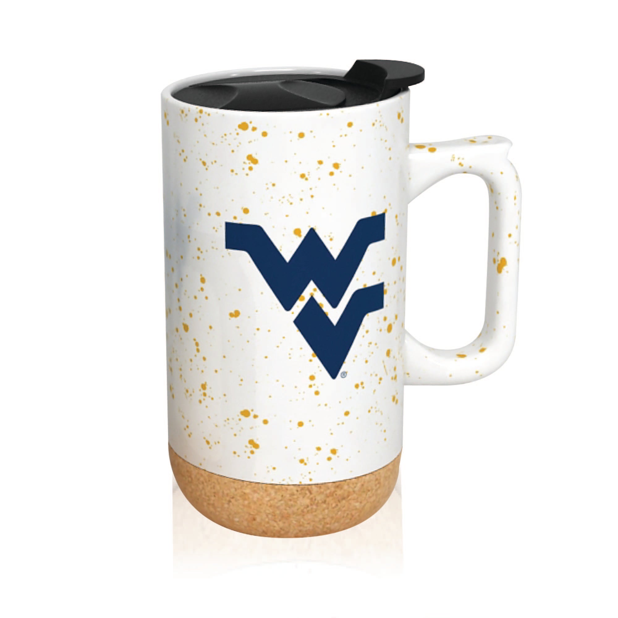 West Virginia Mountaineers 18oz Speckle Cork Mug