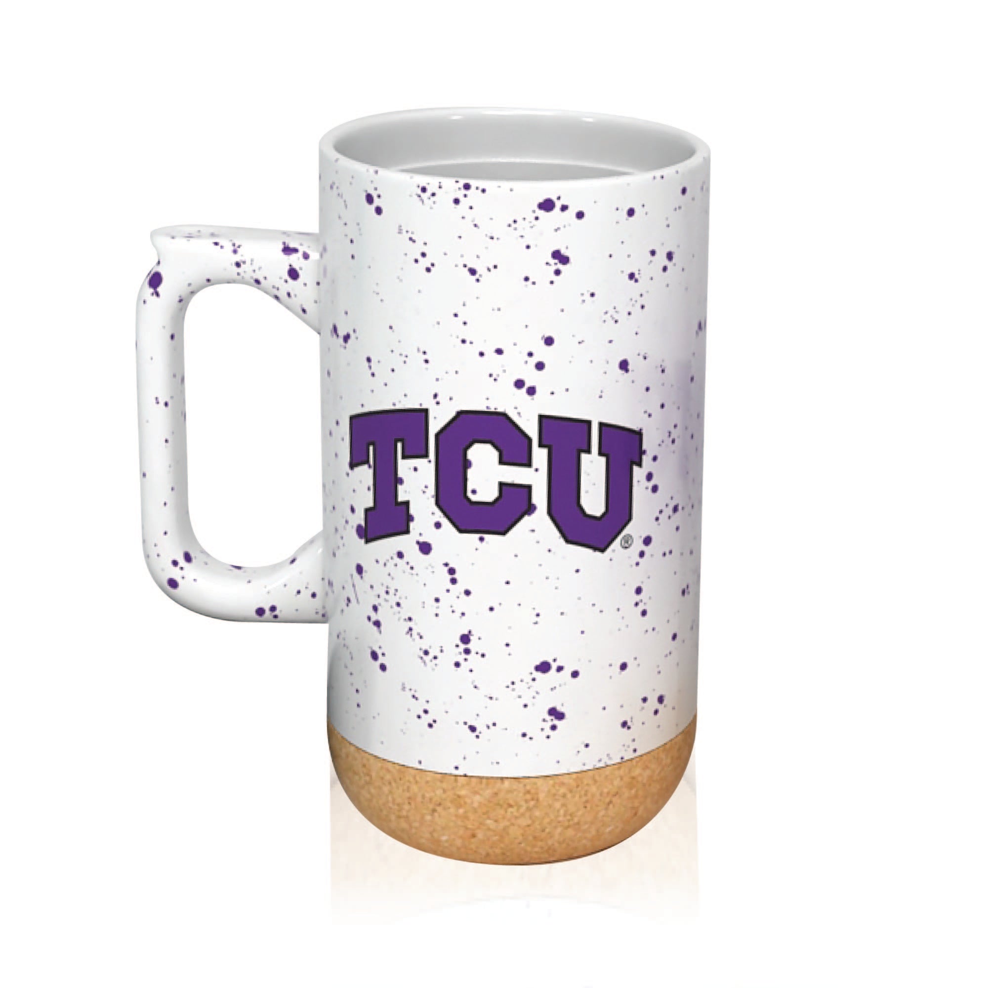 TCU Horned Frogs 18oz Speckle Cork Mug