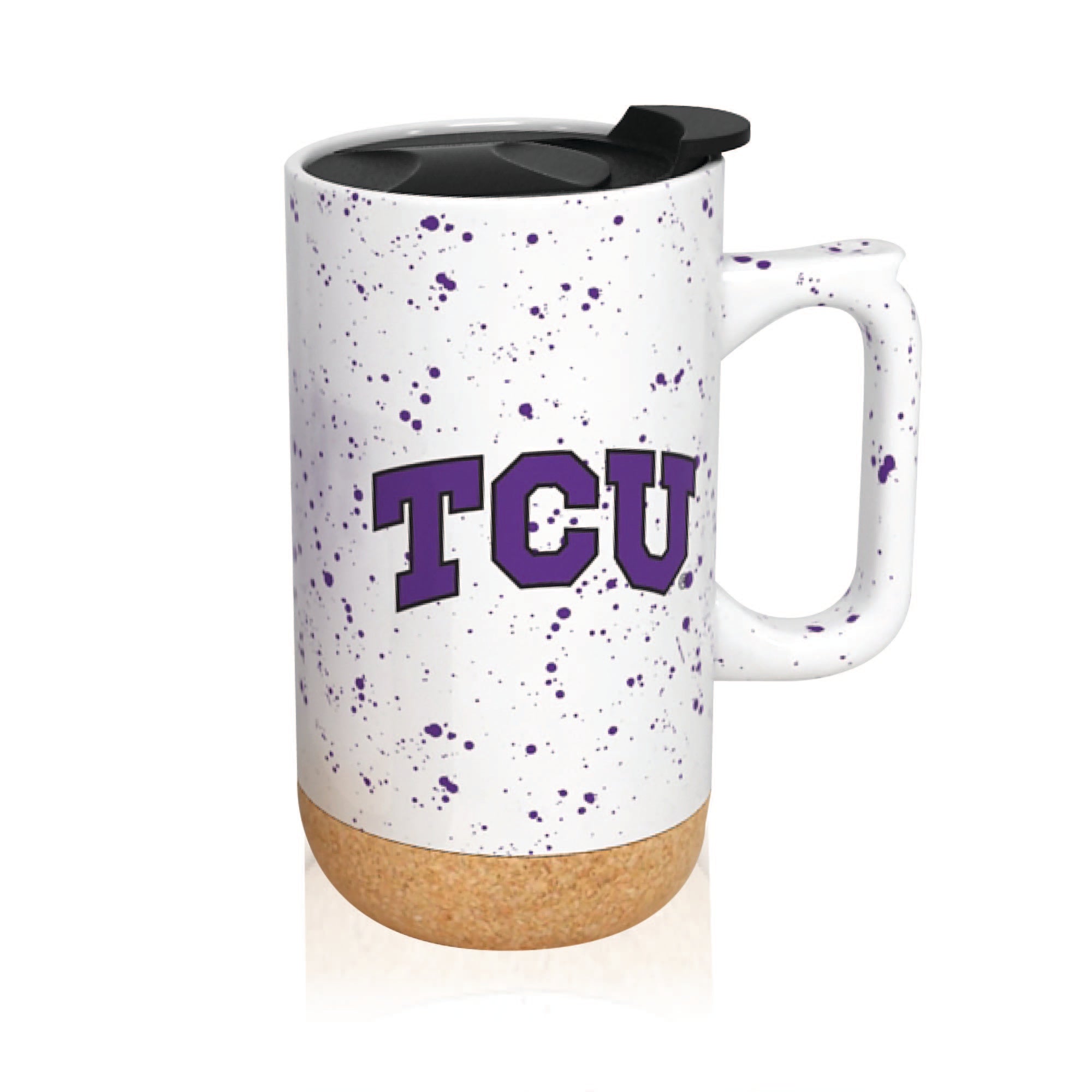 TCU Horned Frogs 18oz Speckle Cork Mug