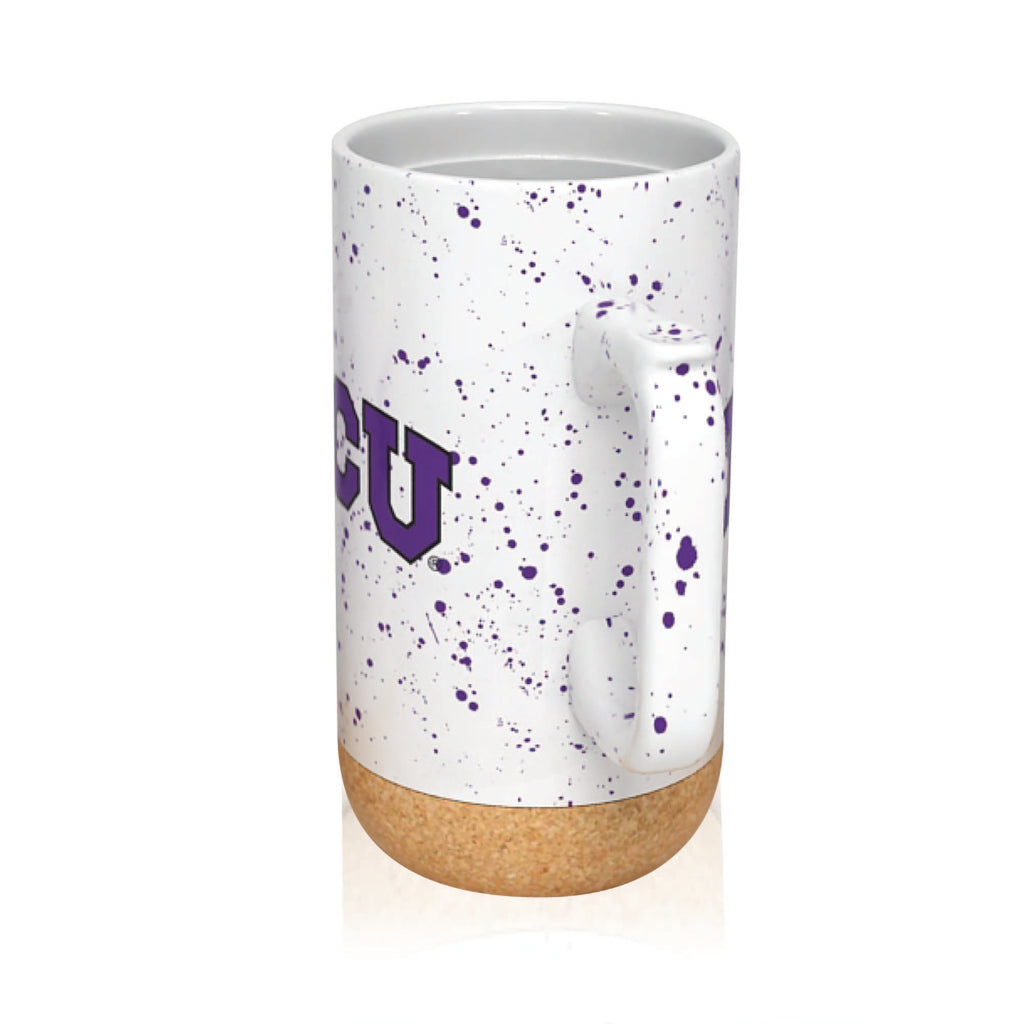 TCU Horned Frogs 18oz Speckle Cork Mug
