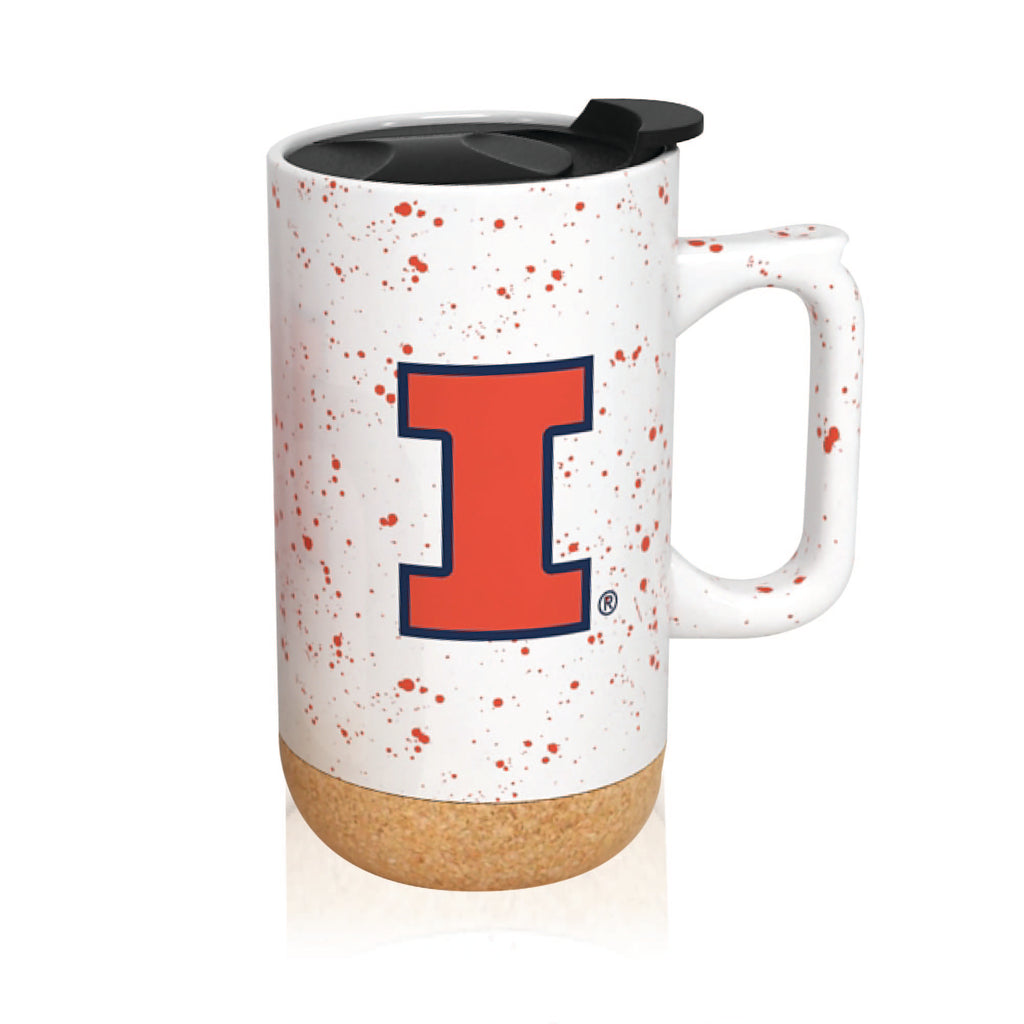 Illinois Fighting Illini 18oz Speckle Cork Mug