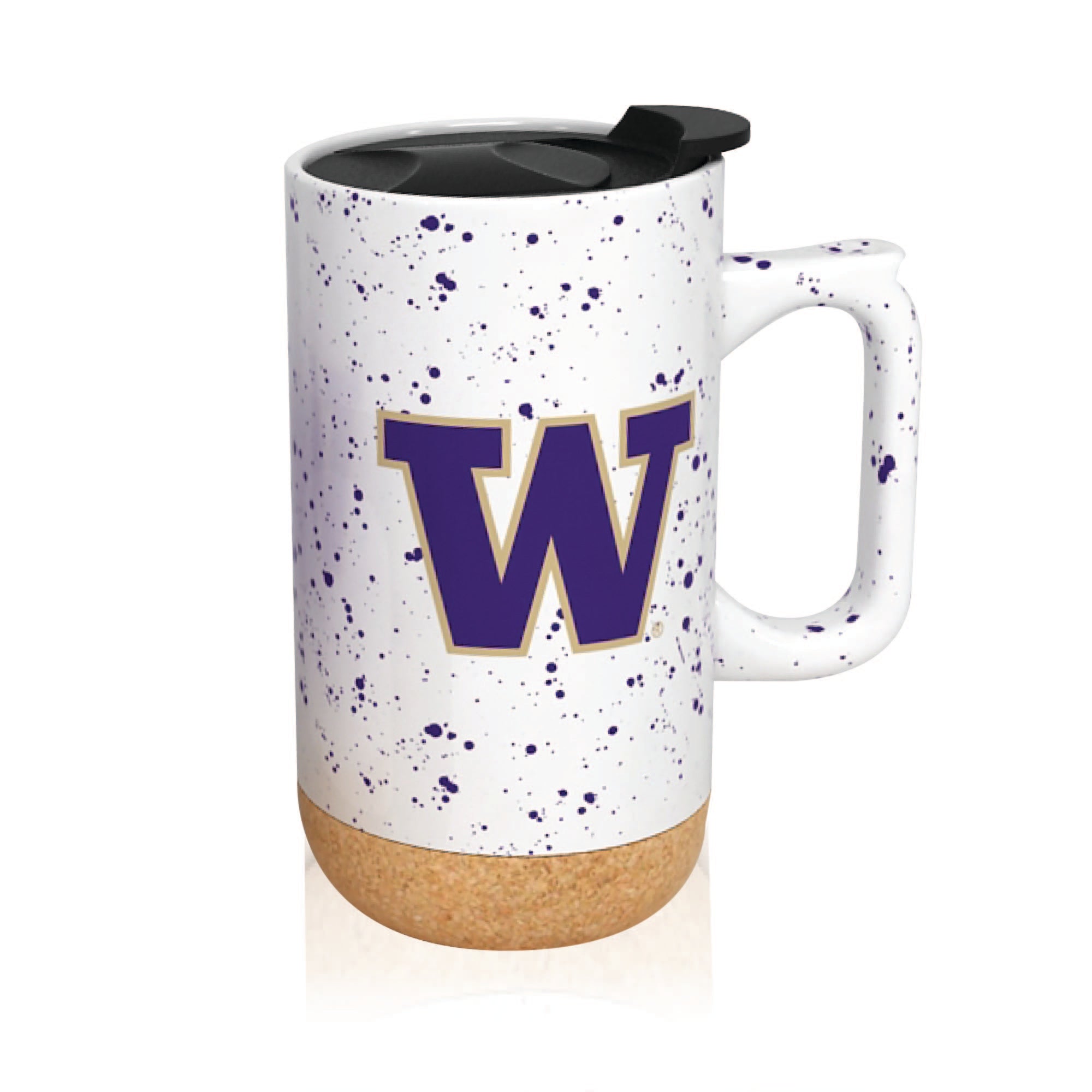 Washington Huskies 18oz Speckle Cork Mug