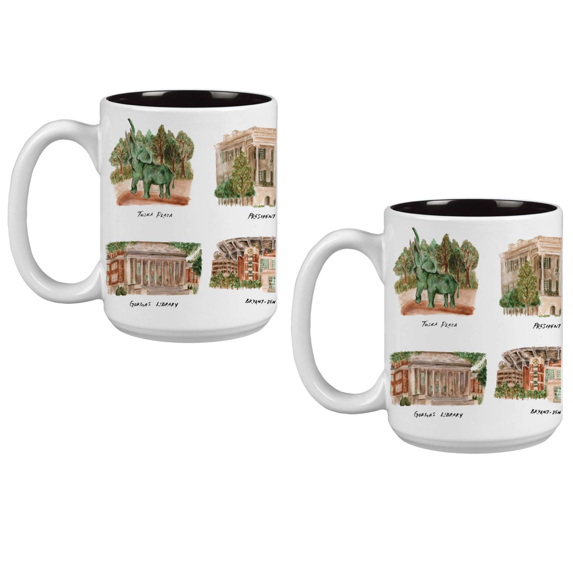 15oz Alabama Crimson Tide Laura Wilcox University Collection 2-Pack Mug Set