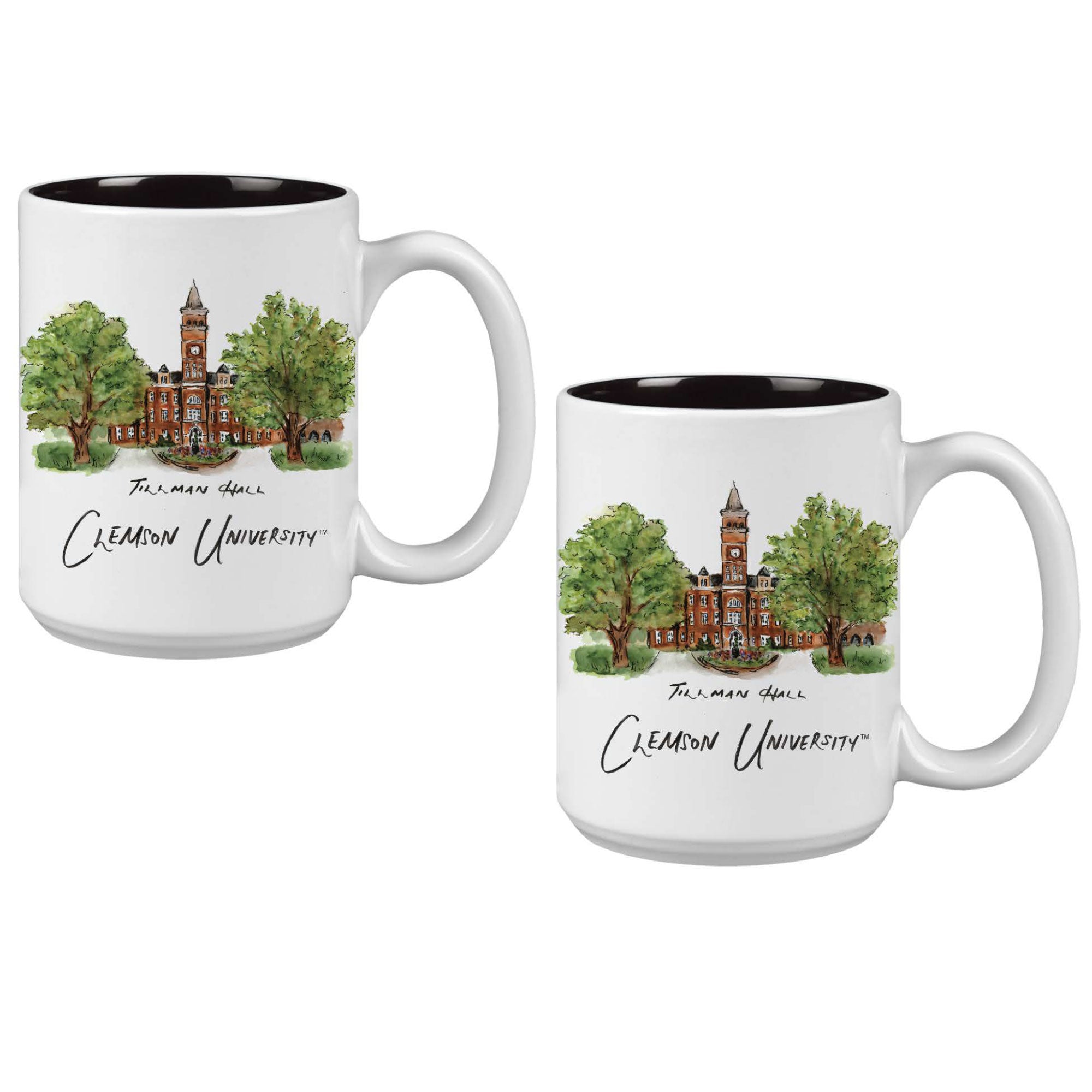 15oz Clemson Tigers Laura Wilcox University Collection 2-Pack Mug Set
