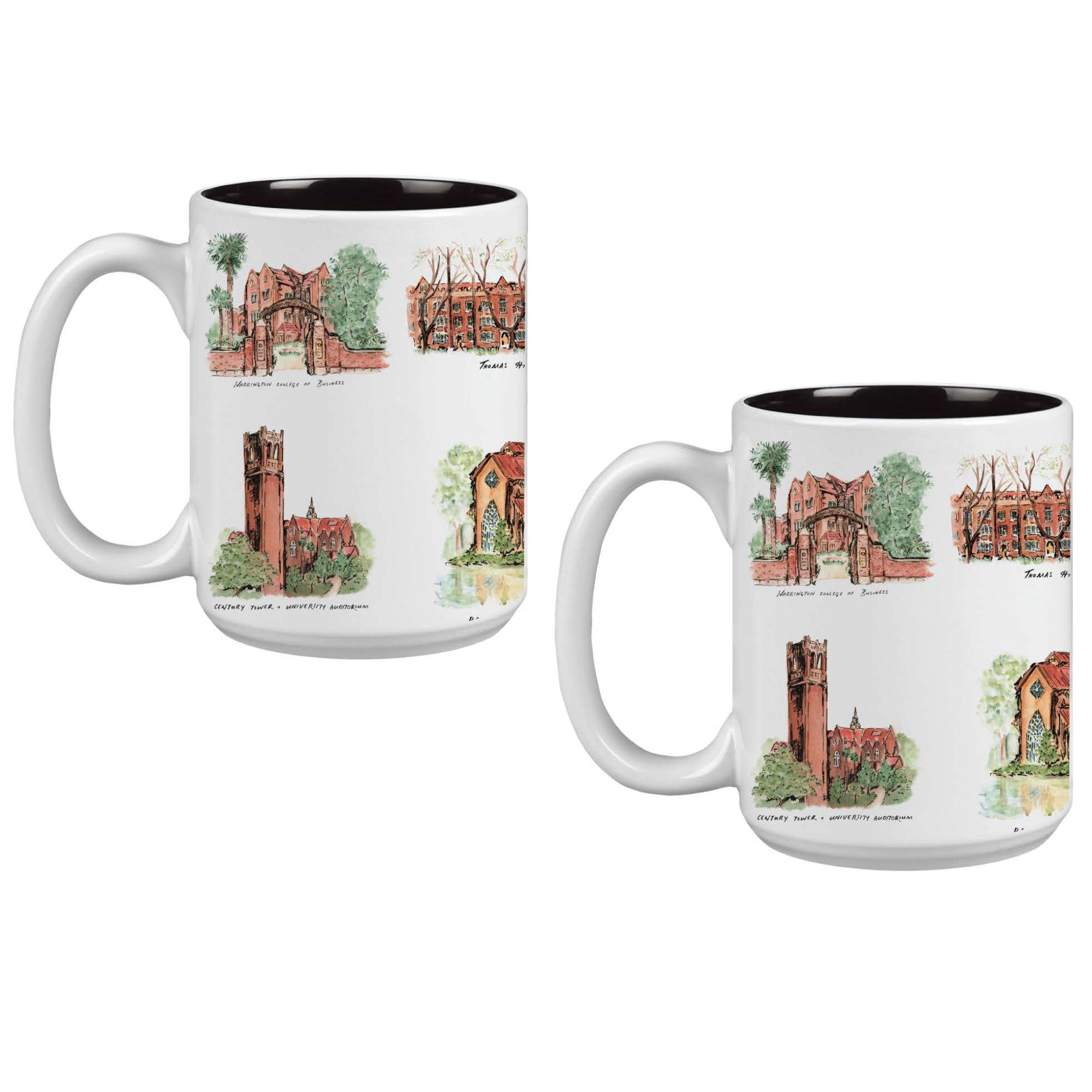15oz Florida Gators Laura Wilcox University Collection 2-Pack Mug Set
