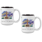 15oz LSU Tigers Laura Wilcox University Collection 2-Pack Mug Set