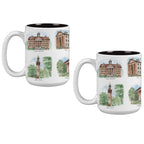 15oz North Carolina Tar Heels Laura Wilcox University Collection 2-Pack Mug Set