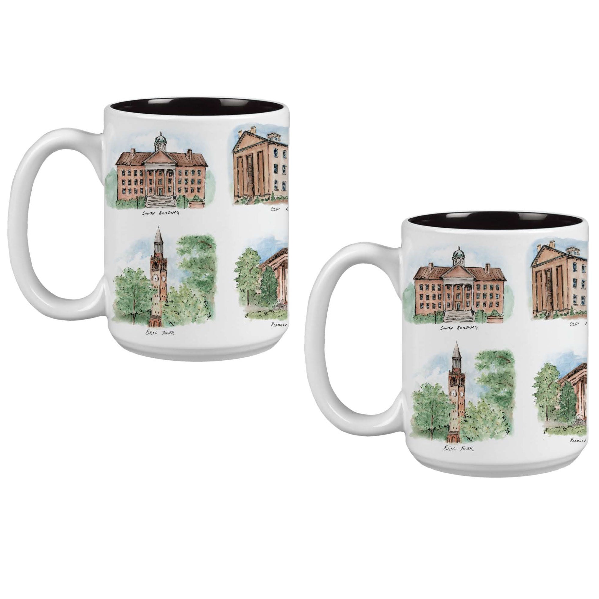 15oz North Carolina Tar Heels Laura Wilcox University Collection 2-Pack Mug Set