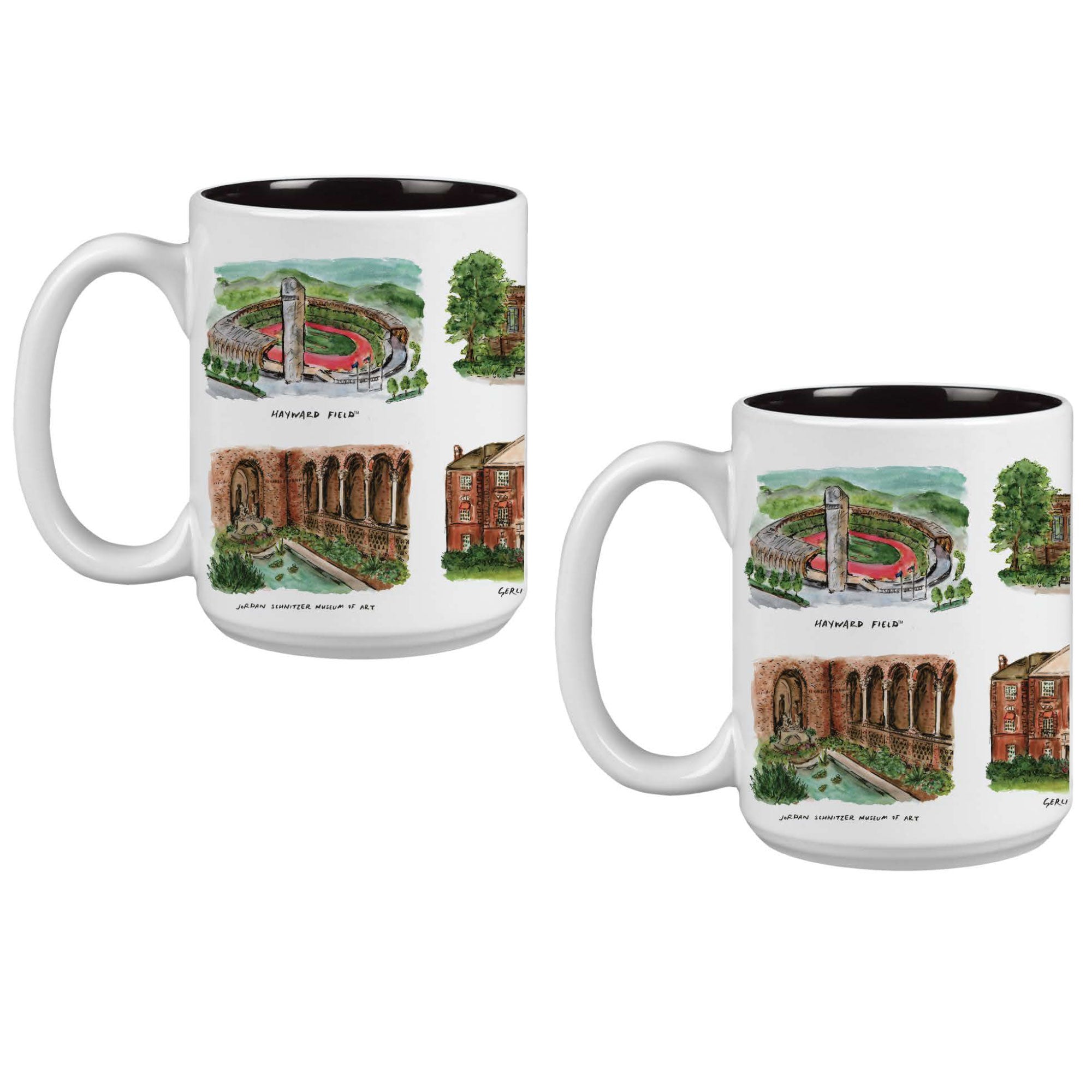15oz Oregon Ducks Laura Wilcox University Collection 2-Pack Mug Set