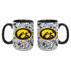 Set of 2 Iowa Hawkeyes 15oz Floral Mugs