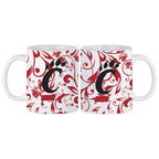 Set of 2 Cincinnati Bearcats Floral 11oz Mugs