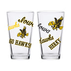 16oz Iowa Hawkeyes College Vault Medley Pint 2 Pack