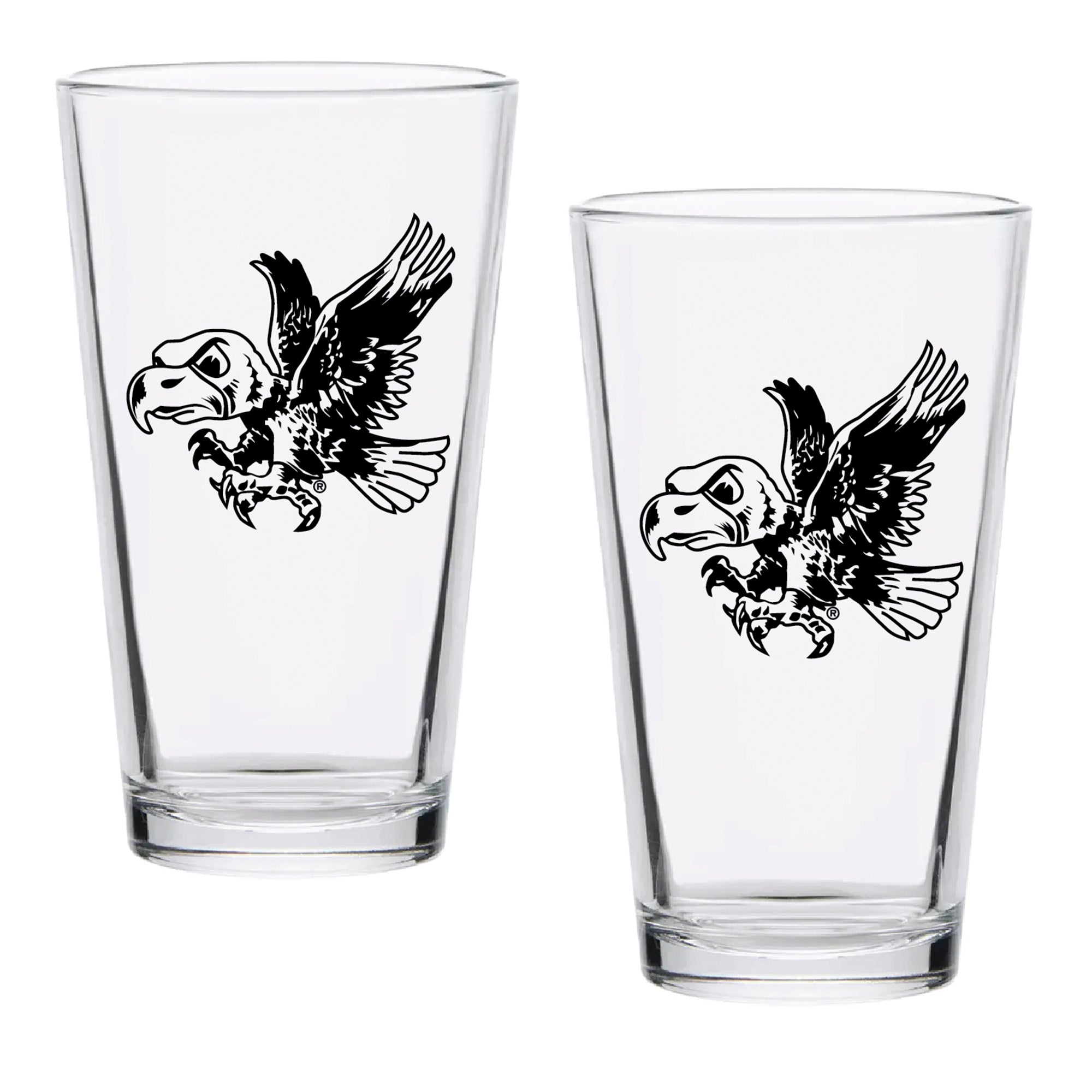 Set of 2 Iowa Hawkeyes College Vault Sketch 16oz Pints