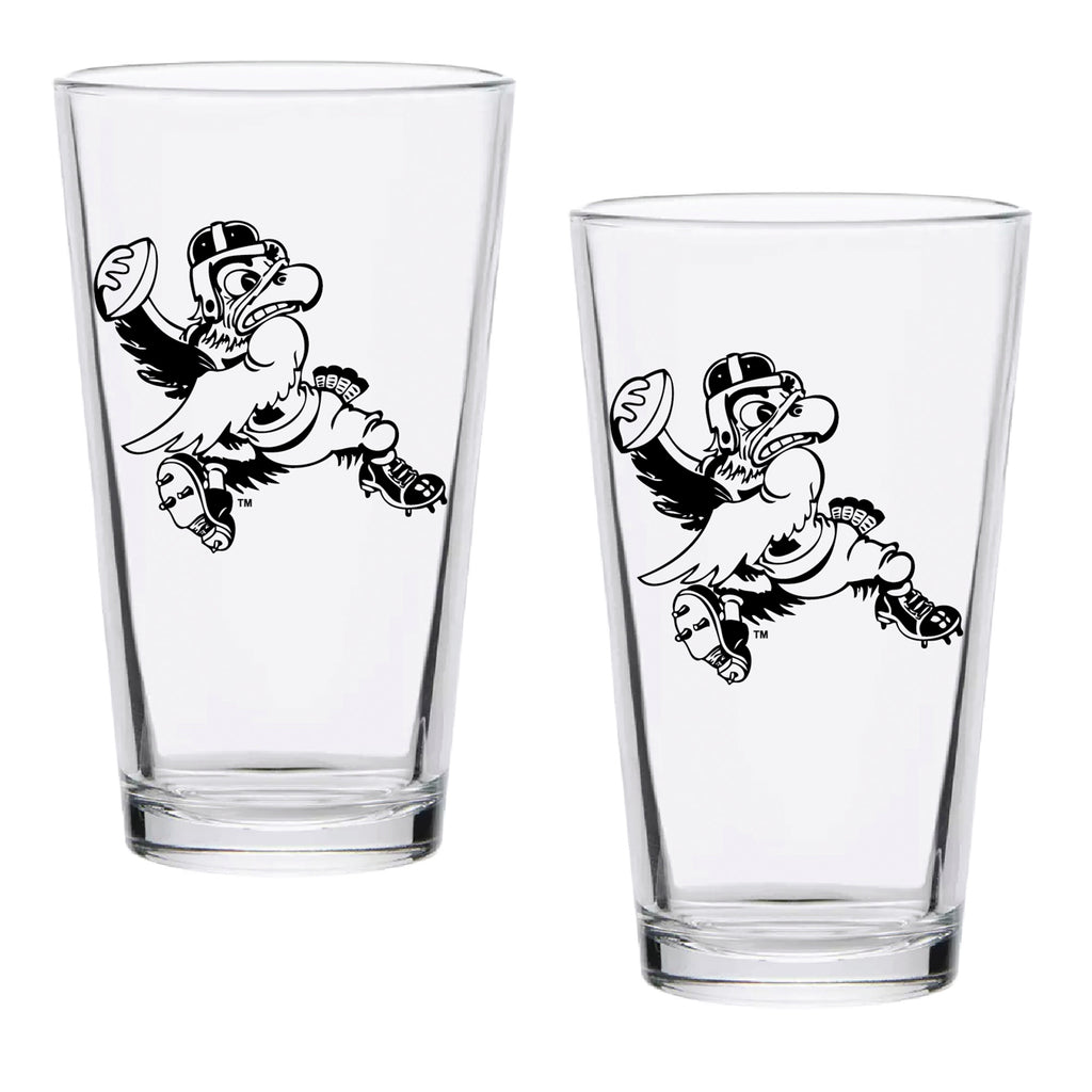 Set of 2 Iowa Hawkeyes College Vault Sketch 16oz Pints