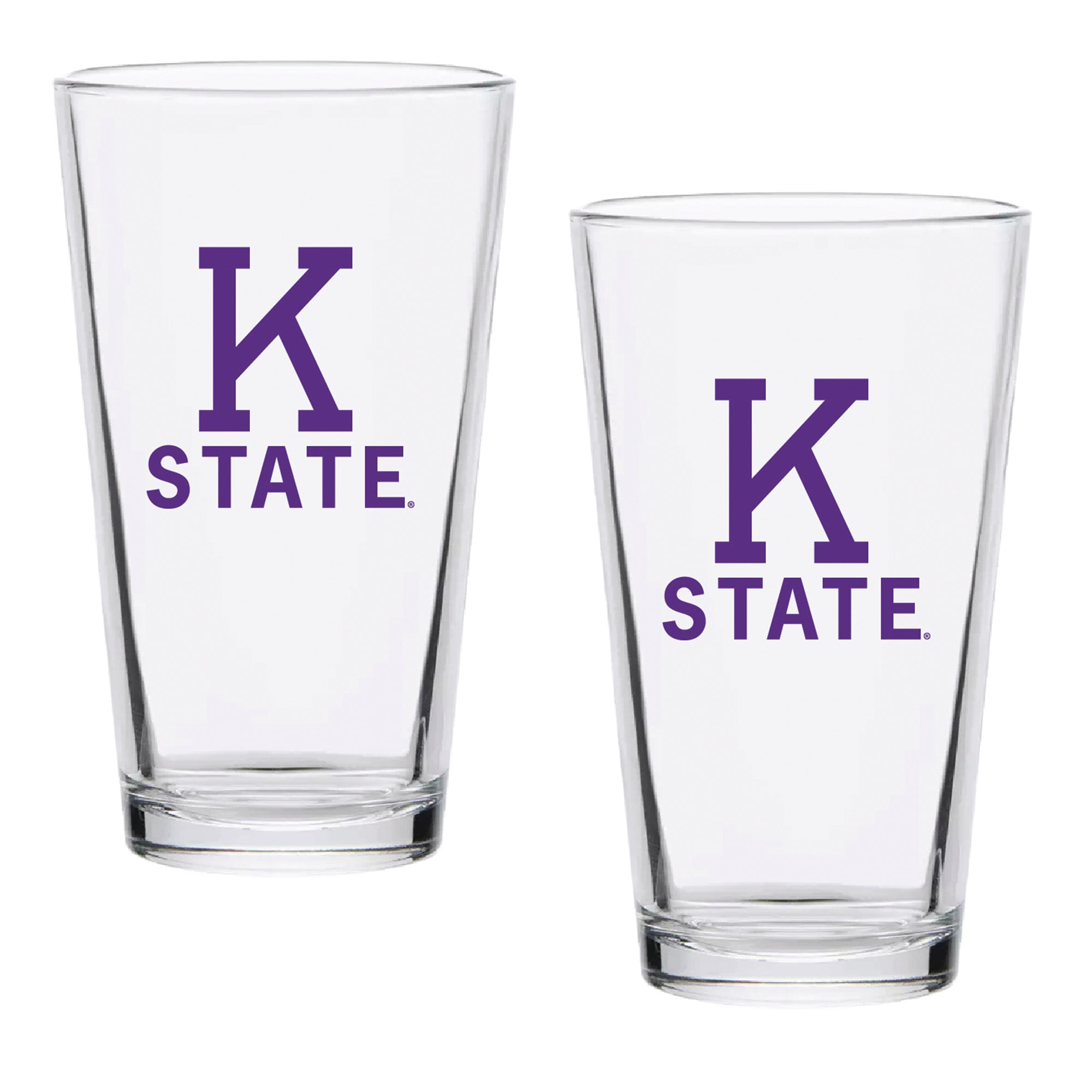 Set of 2 K-State Wildcats College Vault Sketch 16oz Pints