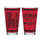 Georgia Bulldogs 16oz OHT Flag pint glass