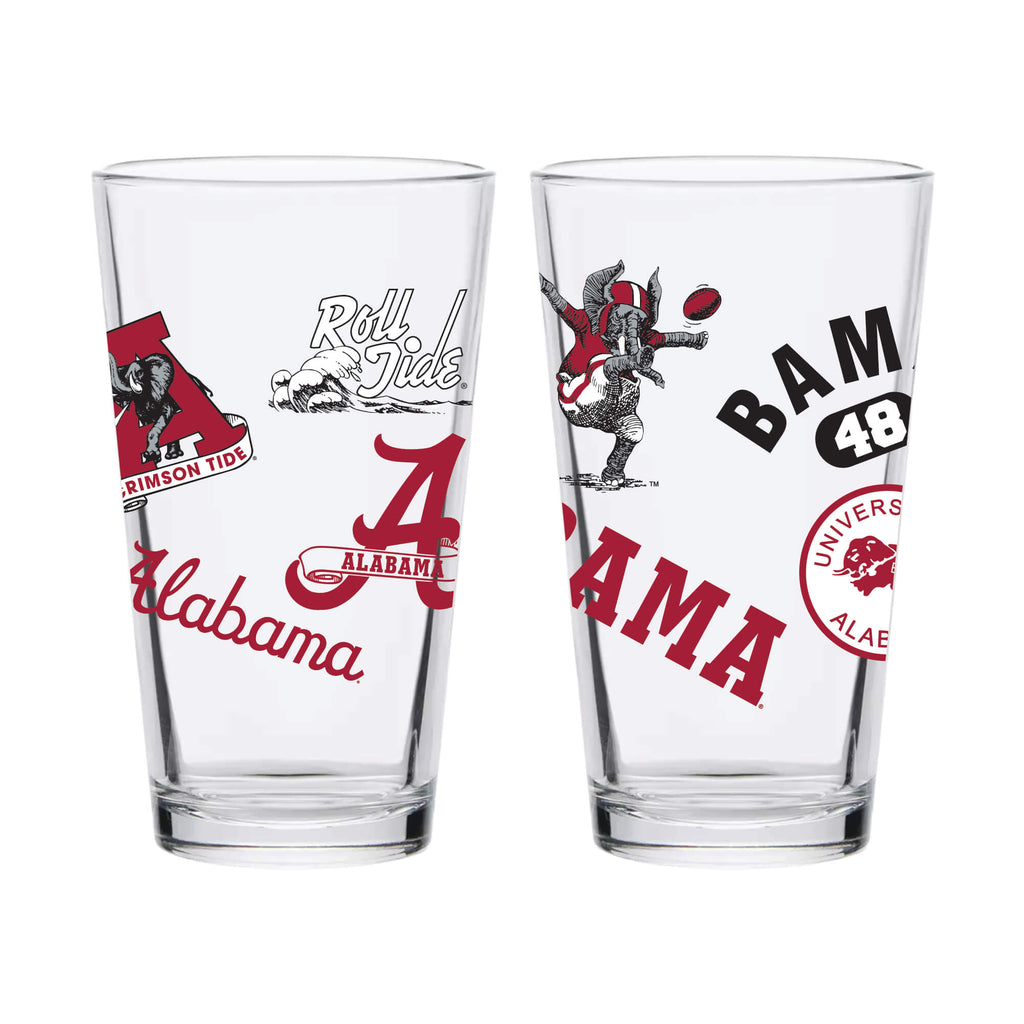 Alabama Crimson Tide Set of 2 College Vault Medley Pints