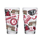 Set of 2 Alabama Crimson Tide Local 16oz Pints