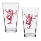 Set of 2 Alabama Crimson Tide College Vault Sketch 16oz Pints