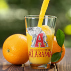 Set of 4 Alabama Crimson Tide Mascot by Laura Wilcox 16oz Pint Glasses