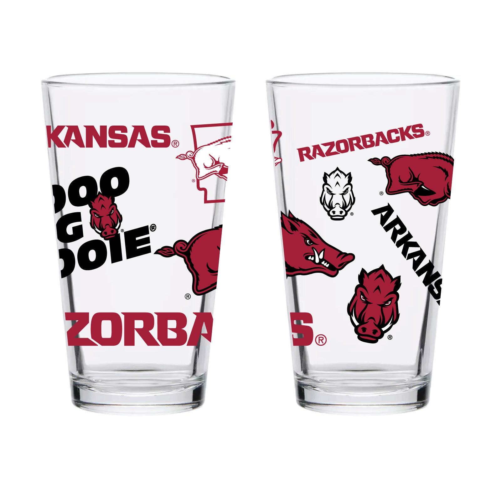 Arkansas Razorbacks Cola Set of 2 Arkansas Razorbacks 16oz Medley Pints – Indigo Falls