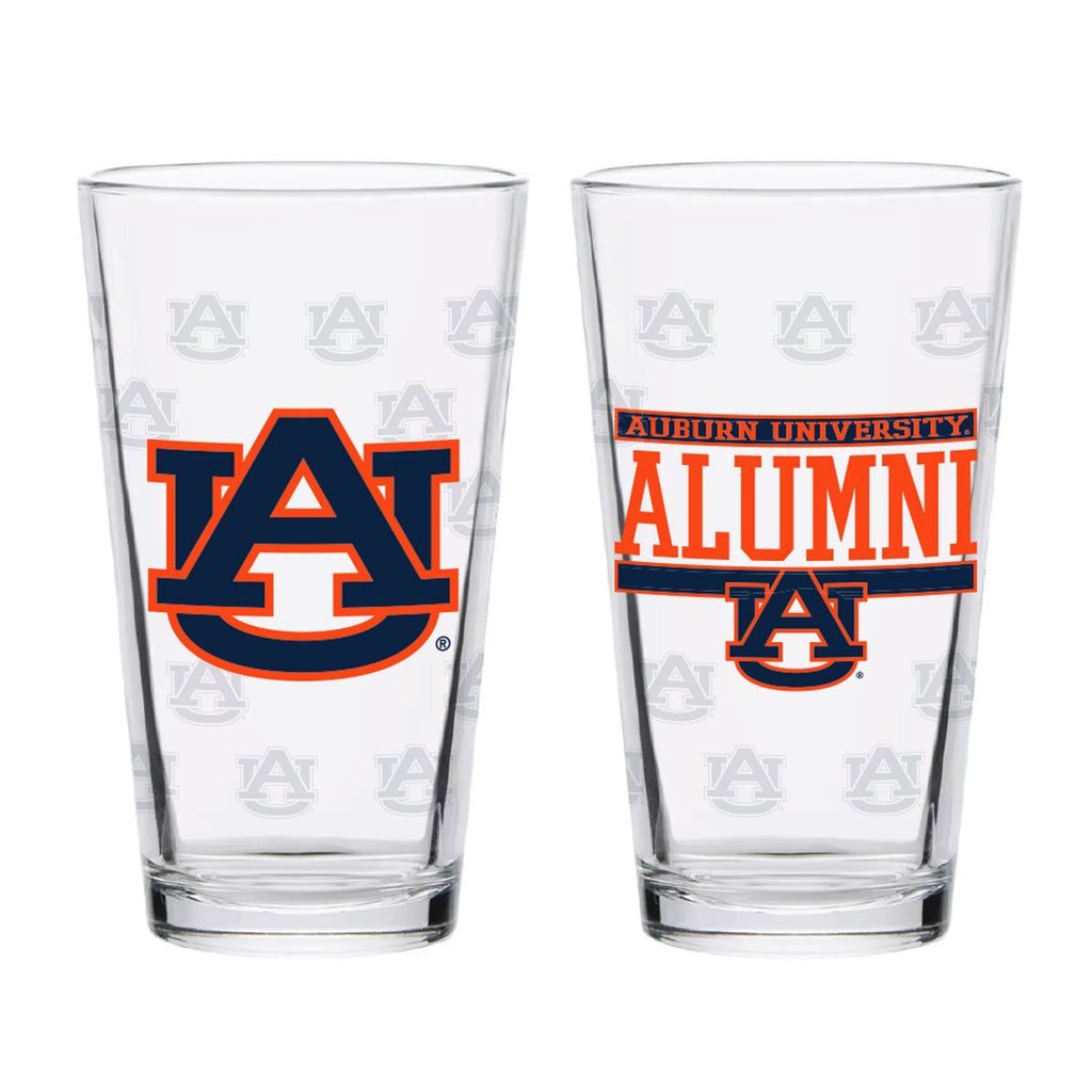 Set of 2 Auburn Tigers 16oz Alumni Pints