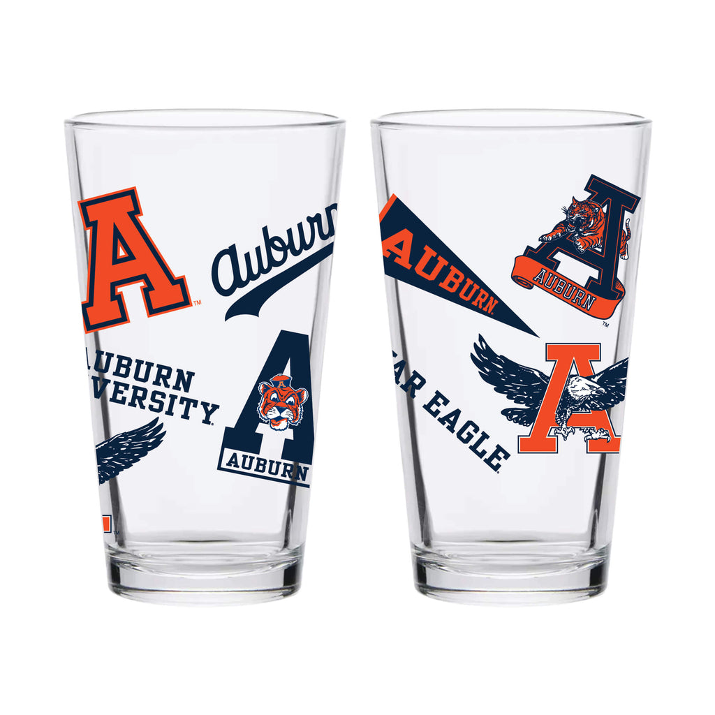 16oz Auburn Tigers College Vault Medley Pint 2 Pack