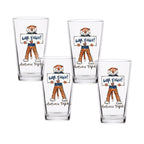 Set of 4 Auburn Tigers Mascot by Laura Wilcox 16oz Pint Glasses