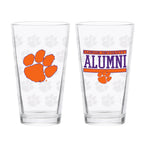 Set of 2 Clemson Tigers 16oz Alumni Pints