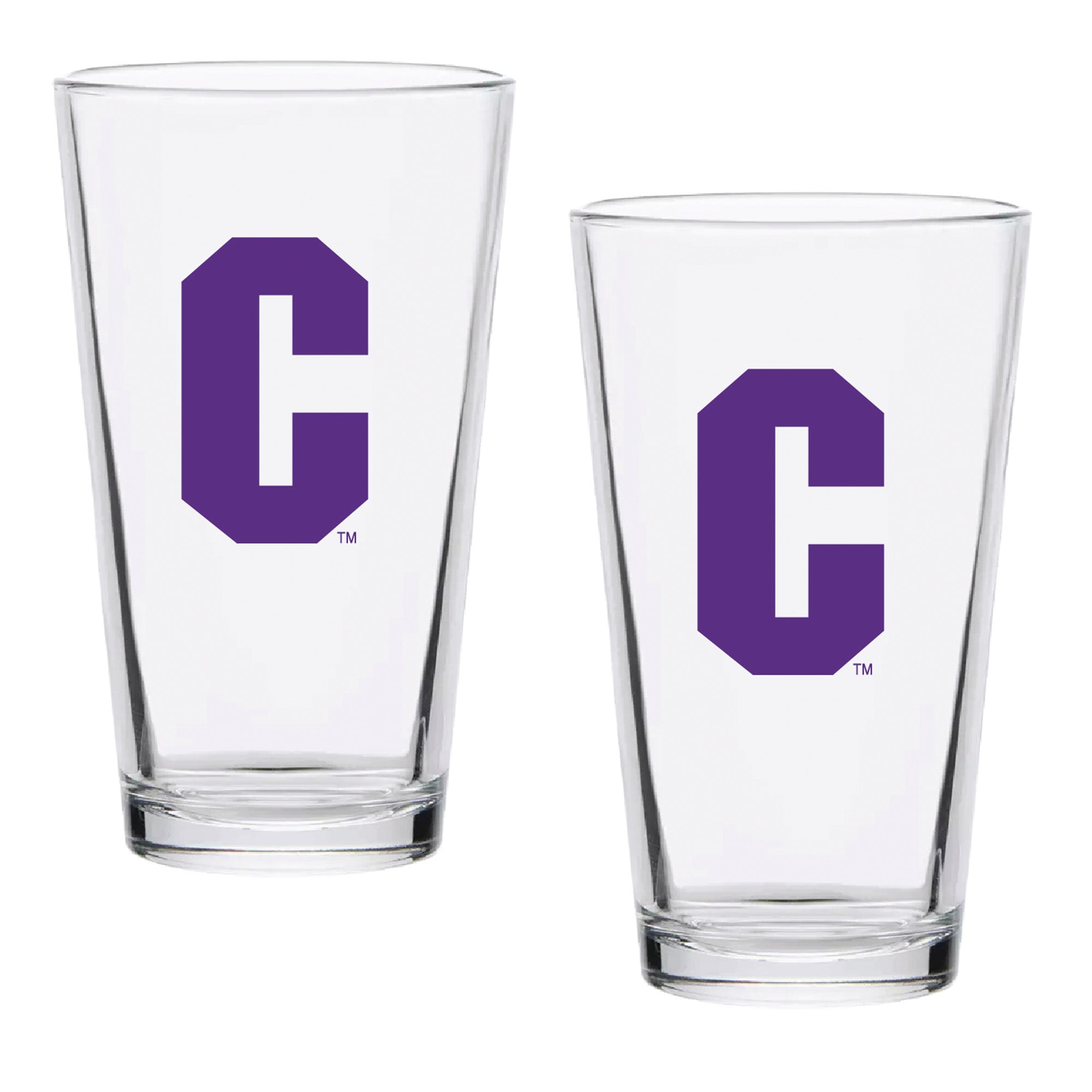 Set of 2 Clemson Tigers College Vault Sketch 16oz Pints