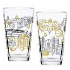 Set of 2 Colorado Buffaloes Campus Line Art 16oz Pints