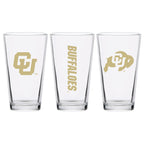 Set of 2 Colorado Buffaloes College Vault Sketch 16oz Pints