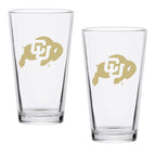 Set of 2 Colorado Buffaloes College Vault Sketch 16oz Pints