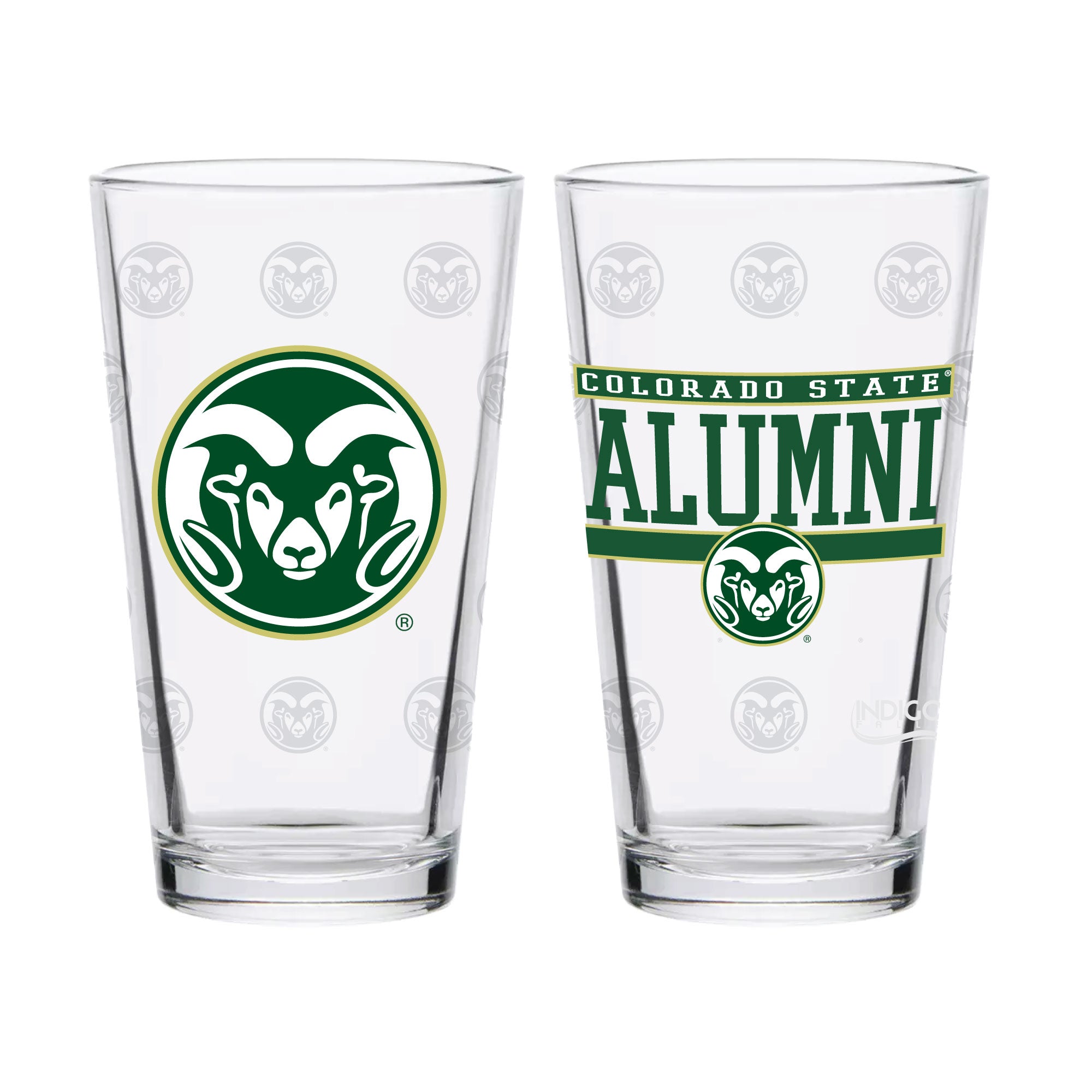 Set of 2 Colorado State Rams 16oz Alumni Pints