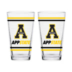 Set of 2 App State Mountaineers 16oz Ring Pints