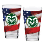 Set of 2 Colorado State Rams 16oz Americana Pints