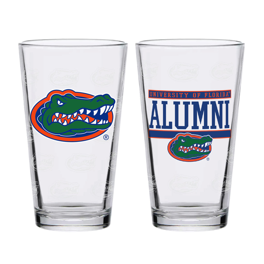 Set of 2 Florida Gators 16oz Alumni Pints