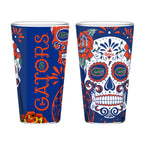 Set of 2 Flordia Dia de los Muertos Pint Glasses