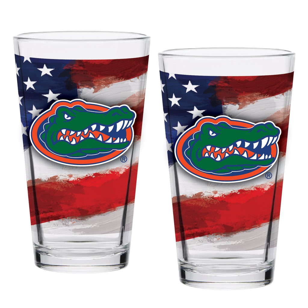 Set of 2 Florida Gators 16oz Americana Pints