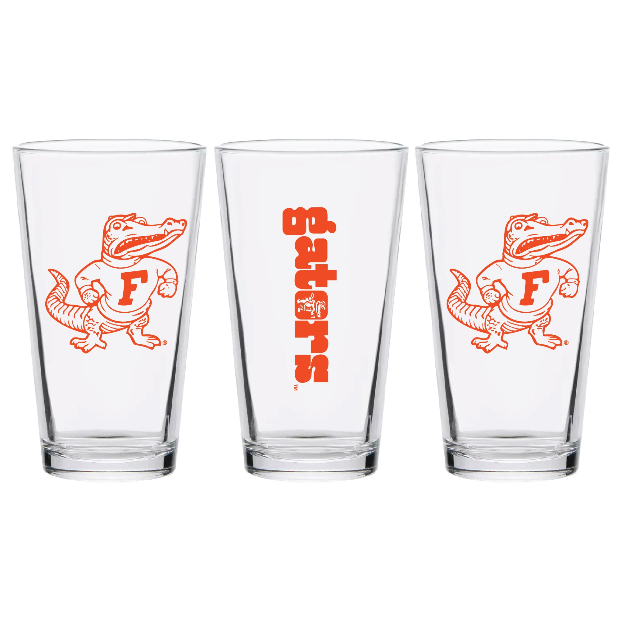 Set of 2 Florida Gators College Vault Sketch 16oz Pints