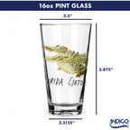 Set of 4 Florida Gators Mascot by Laura Wilcox 16oz Pint Glasses