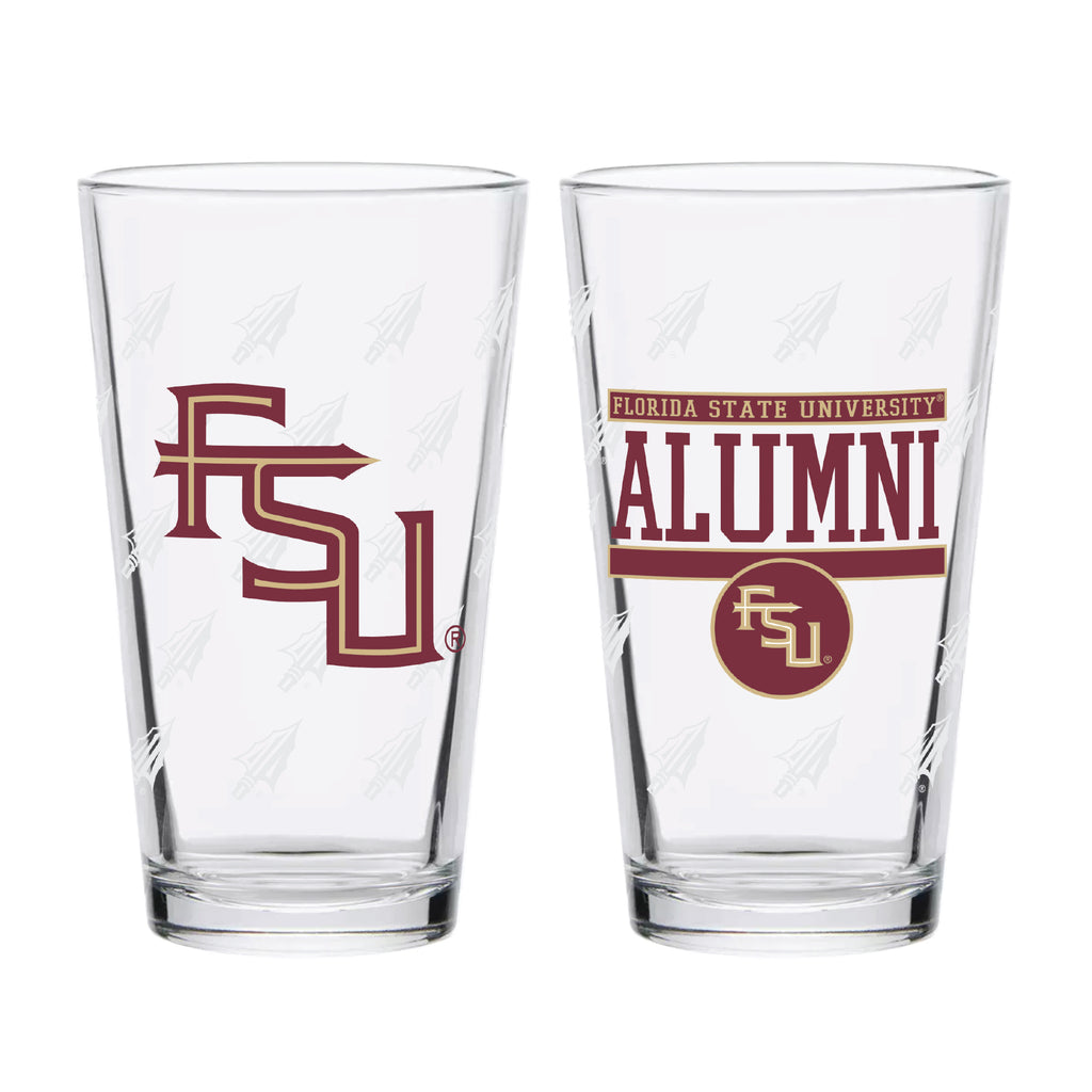 Set of 2 Florida State Seminoles 16oz Alumni Pints