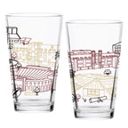 Set of 2 Florida State Seminoles Campus Line Art 16oz Pints
