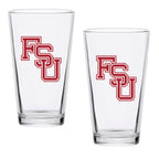 Set of 2 Florida State Seminoles College Vault Sketch 16oz Pints