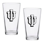 Set of 2 Indiana Hoosiers College Vault Sketch 16oz Pints