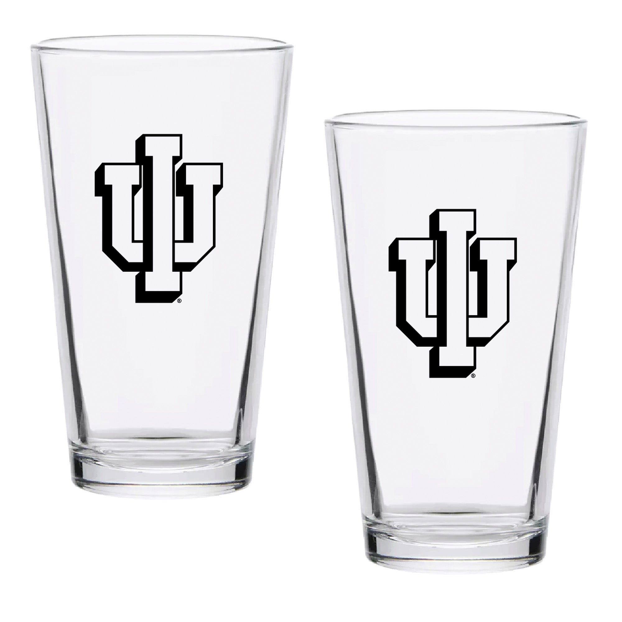 Set of 2 Indiana Hoosiers College Vault Sketch 16oz Pints