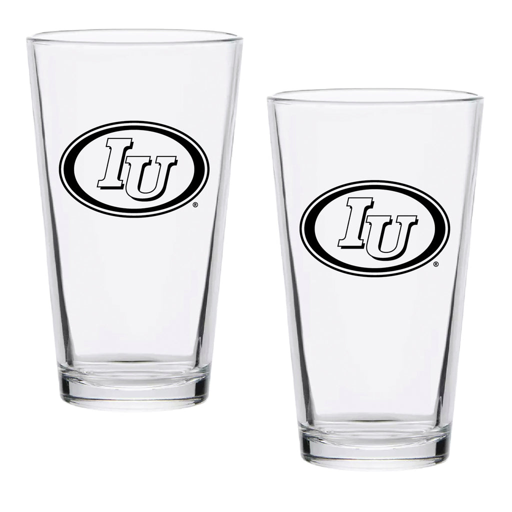 Set of 2 Indiana Hoosiers College Vault Sketch 16oz Pints