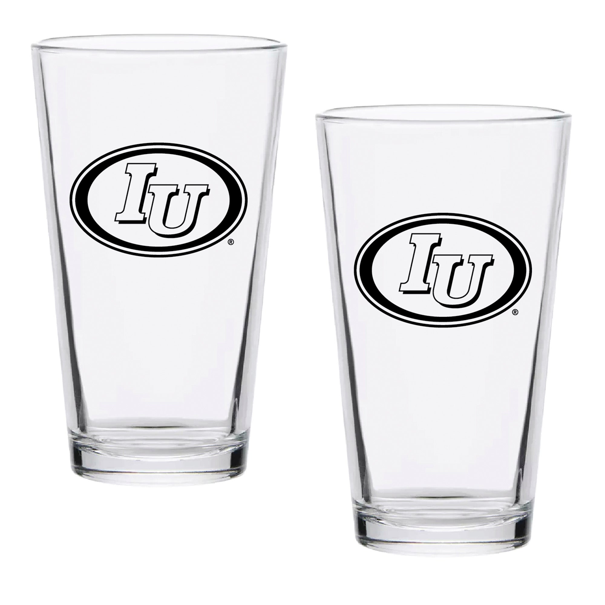 Set of 2 Indiana Hoosiers College Vault Sketch 16oz Pints