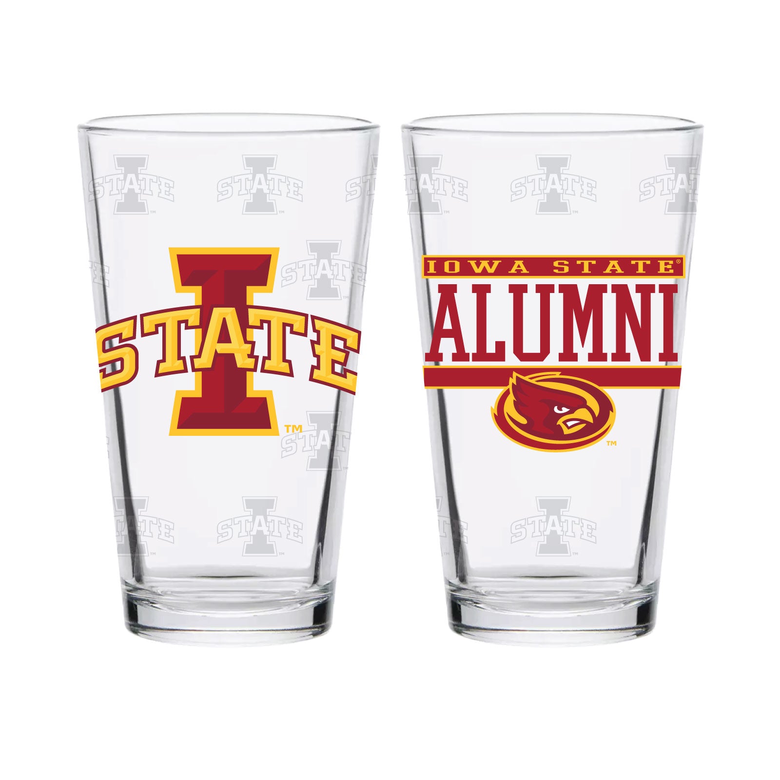 Set of 2 Iowa State Cyclones 16oz Alumni Pints